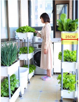 3-Tier Movable Self-Watering Vegetable Planter