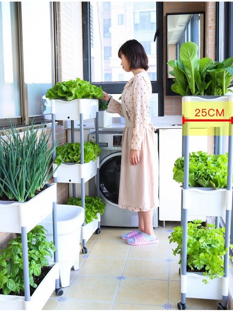 3-Tier Movable Self-Watering Vegetable Planter