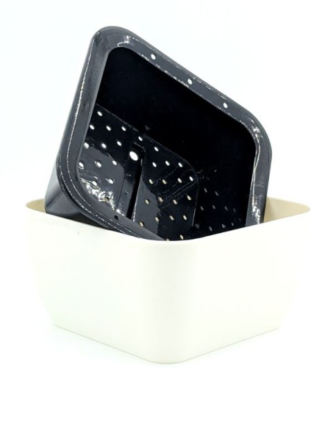 Classic White Square Shallow Pot