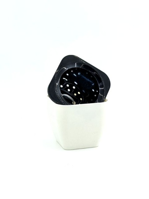 Classic White Square Shallow Pot