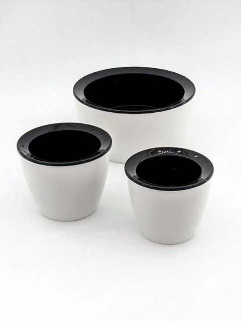 Classic White Round Shallow Pot 