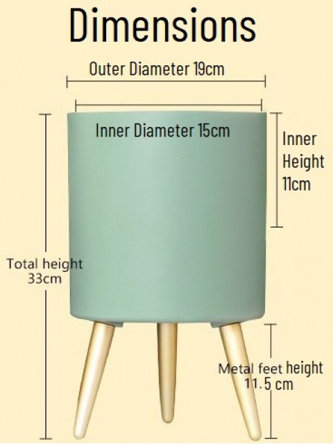 Verdigris Cylindrical 19cm Smart Pot