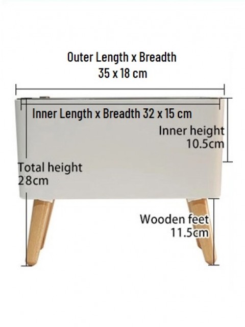 Nordic Rectangle 35cm Smart Pot