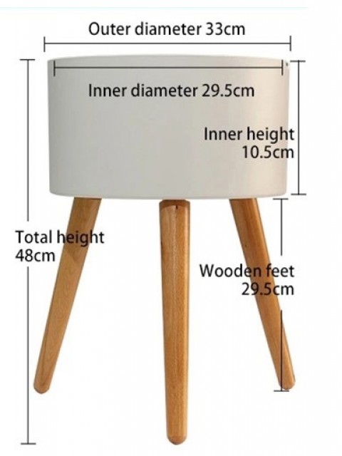 Nordic Round 33cm Smart Pot